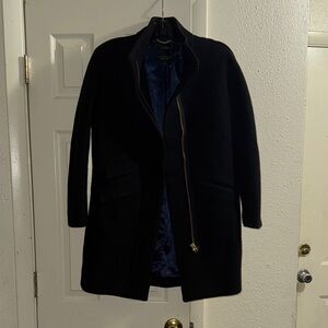 J. Crew Women's Elegant Black Trench Coat